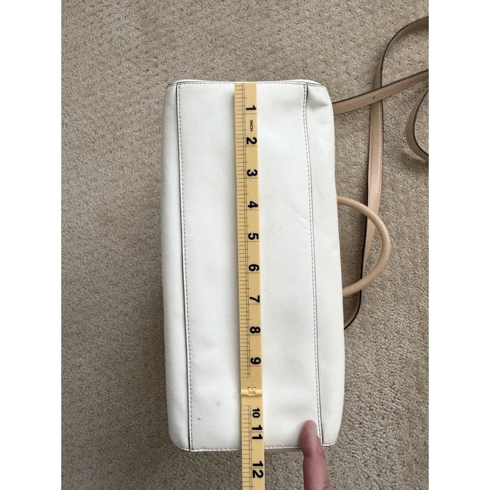 KATE SPADE Catherine Street White & Beige Shoulder Bag Satchel Purse NWOT